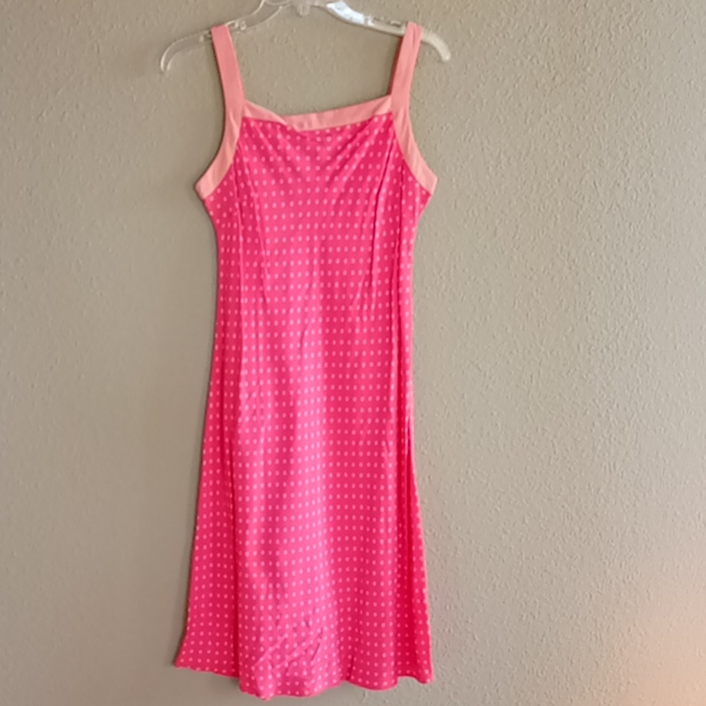 Pink and salmon colored dress